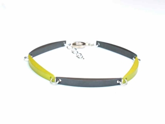 Luna Link Bracelet in Graphite & Lime