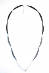 Luna Link 12 Necklace in Noir, Graphite & Aluminium